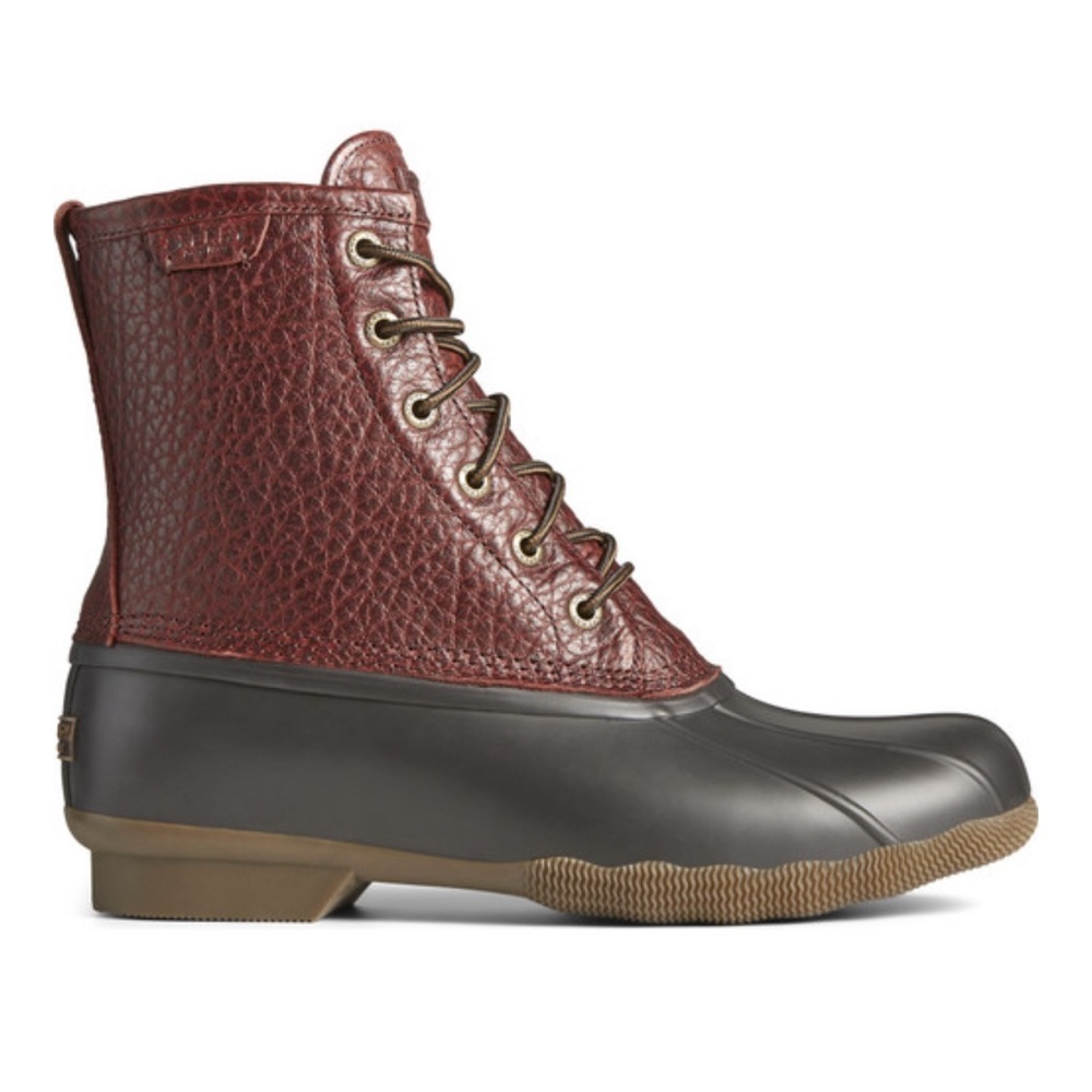 SPERRY MEN'S SALTWATER DUCK BOOT - BLACK/AMARETTO SIZE 13 NEW - Picture 15 of 15